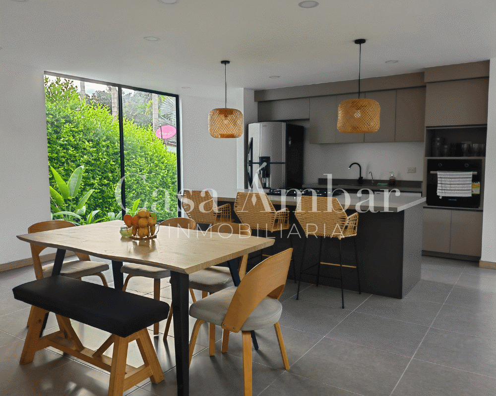Casa Campestre con cocina integral y barra integral